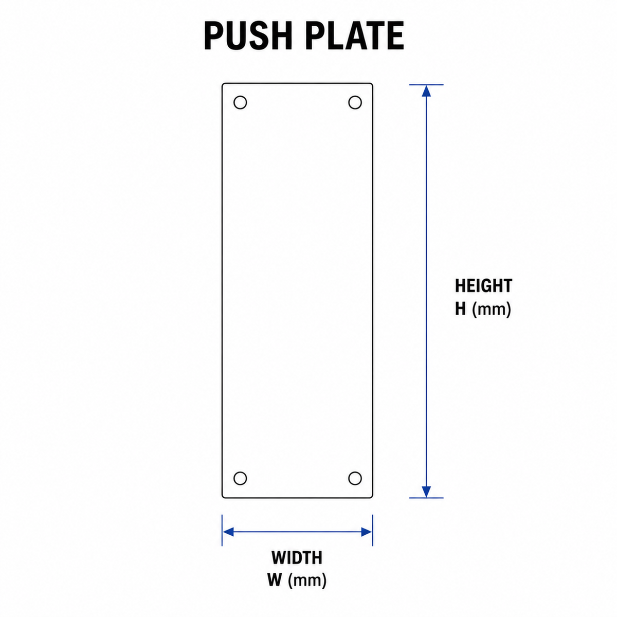 Push Plates - Custom Sizes
